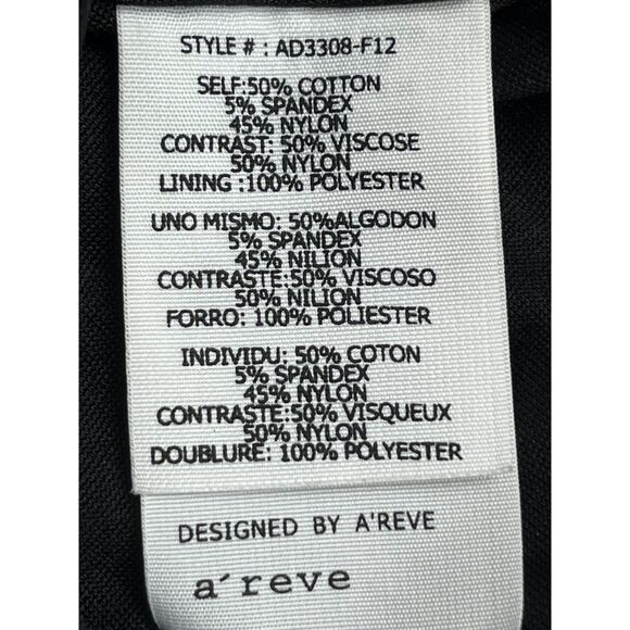 a'reve Romantic Lace Insert Floral Mini Dress Black White Size S Retro A Line - Picture 9 of 12